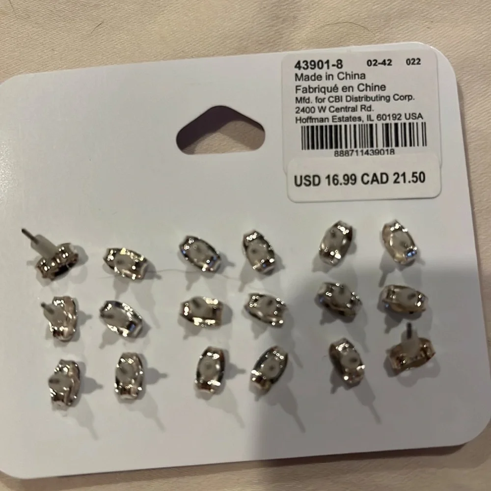 NEW! Set of 3! Claire’s Boutique girls earrings for pierced ears, jewelry
